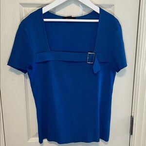 Cobalt Blue Square Neck Women Top
